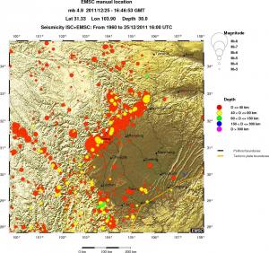 regional historical seismicity