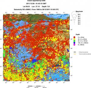 regional historical seismicity