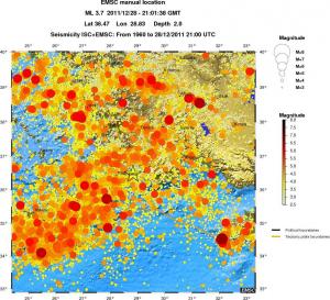regional magnitude historical seismicity