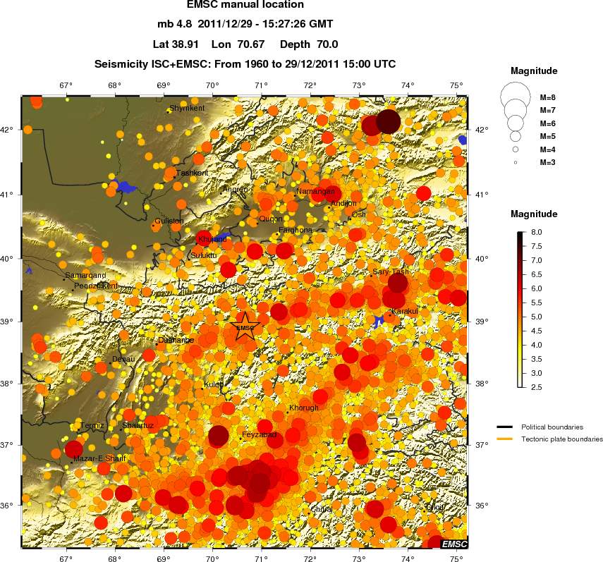 regional magnitude historical seismicity