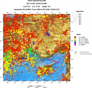 regional historical seismicity