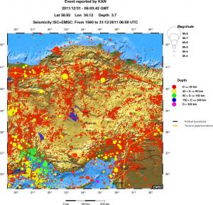 regional historical seismicity