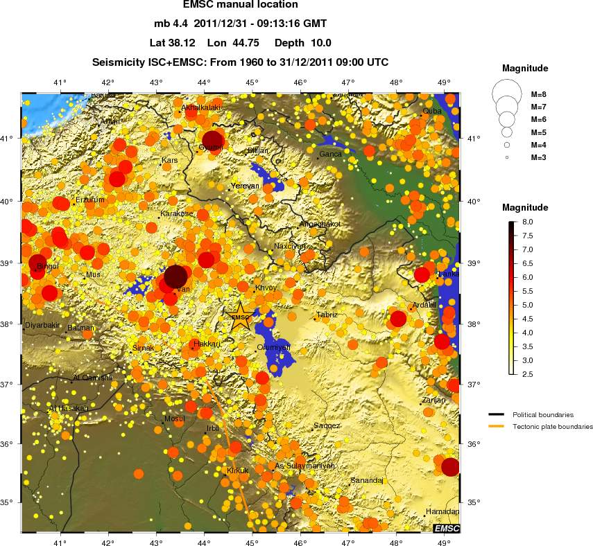 regional magnitude historical seismicity