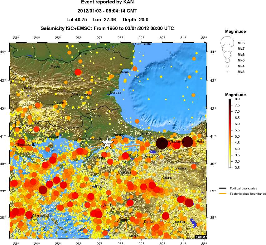 regional magnitude historical seismicity