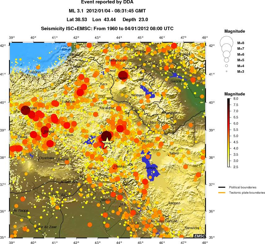 regional magnitude historical seismicity