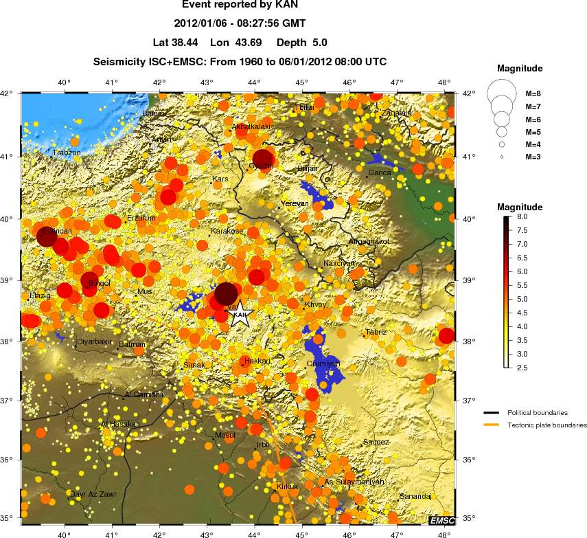 regional magnitude historical seismicity