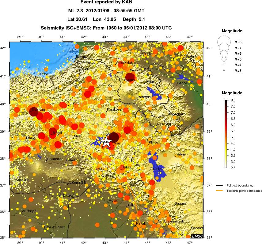 regional magnitude historical seismicity