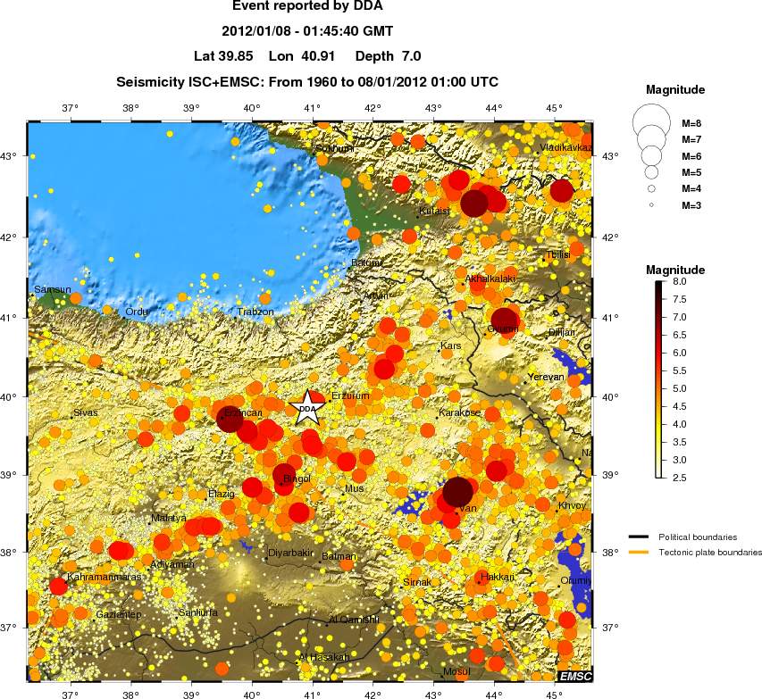 regional magnitude historical seismicity