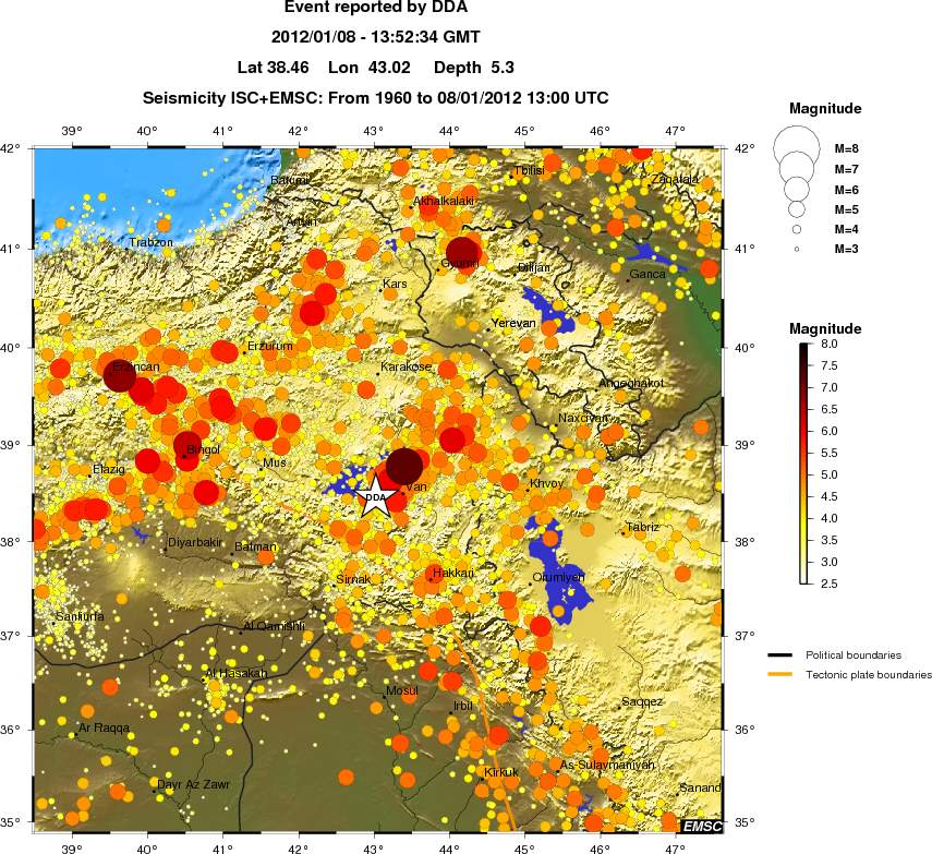 regional magnitude historical seismicity
