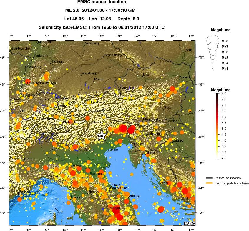 regional magnitude historical seismicity