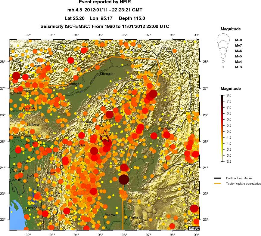 regional magnitude historical seismicity