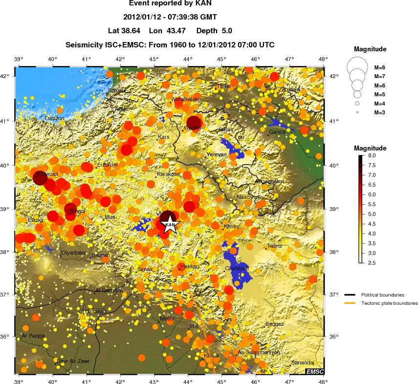 regional magnitude historical seismicity