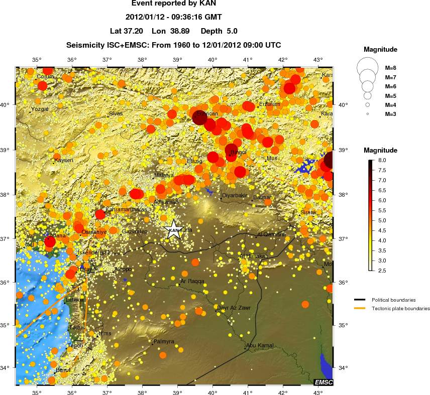 regional magnitude historical seismicity