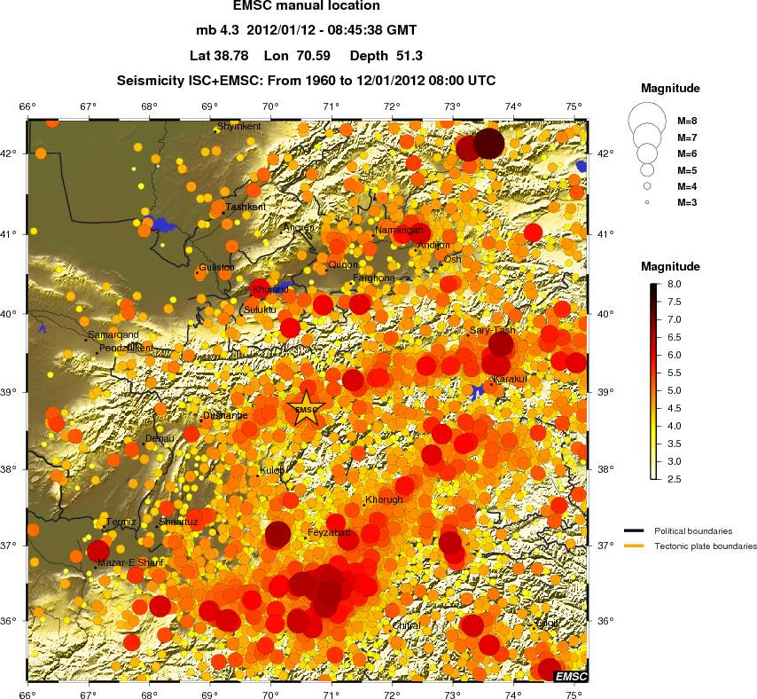 regional magnitude historical seismicity
