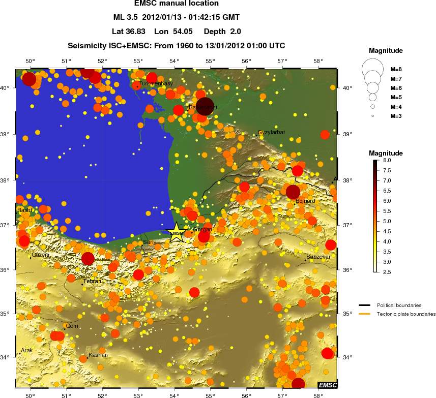 regional magnitude historical seismicity