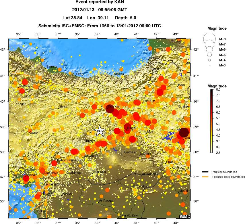regional magnitude historical seismicity