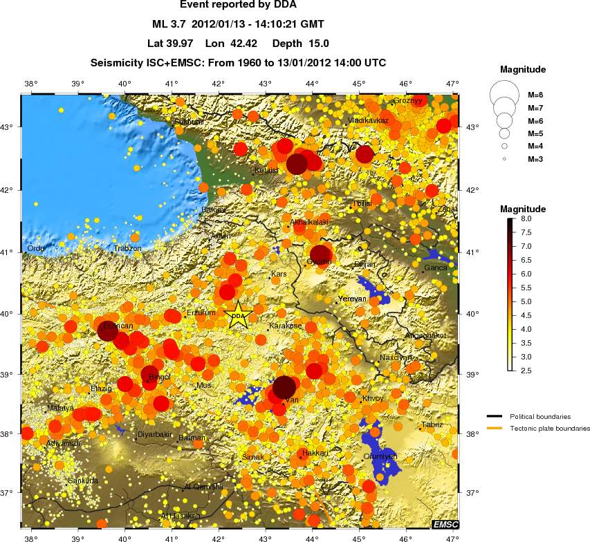 regional magnitude historical seismicity