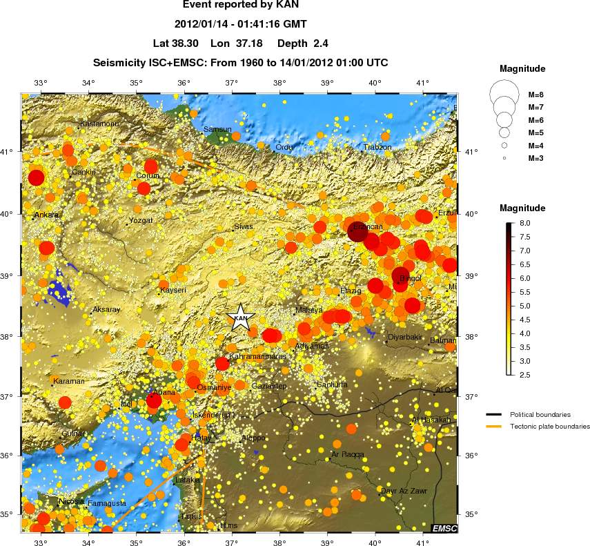 regional magnitude historical seismicity