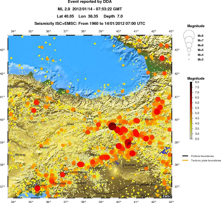 regional magnitude historical seismicity