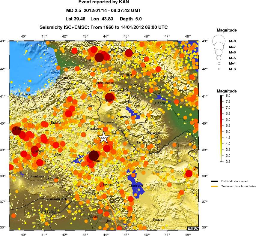 regional magnitude historical seismicity