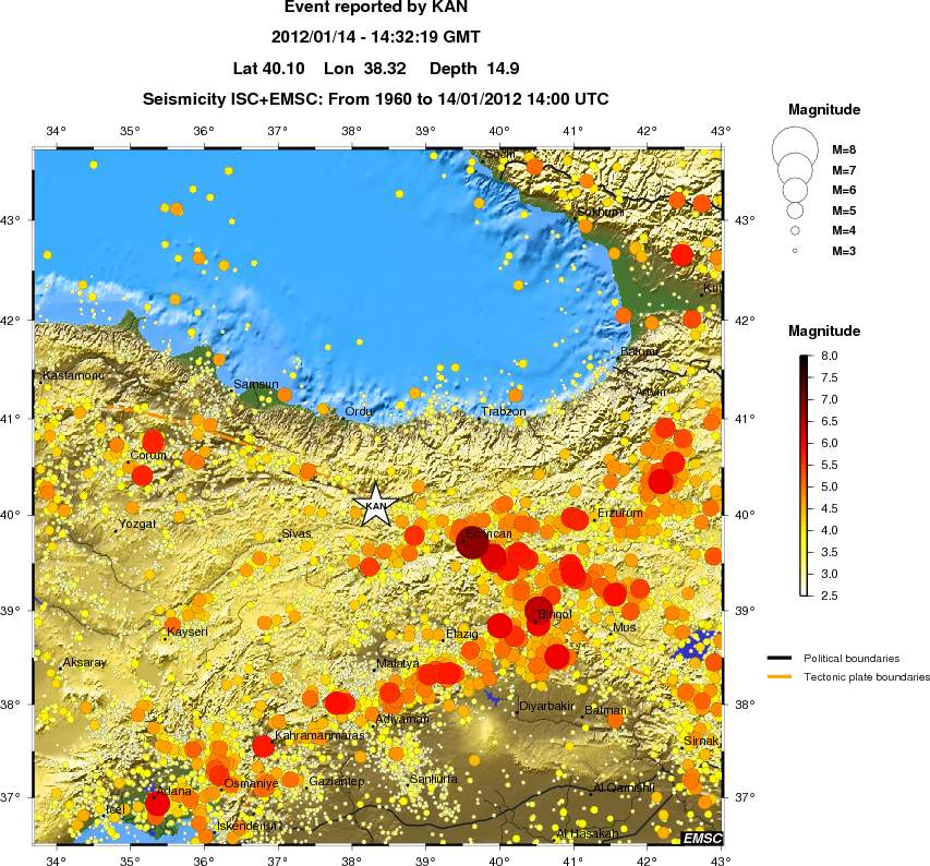 regional magnitude historical seismicity