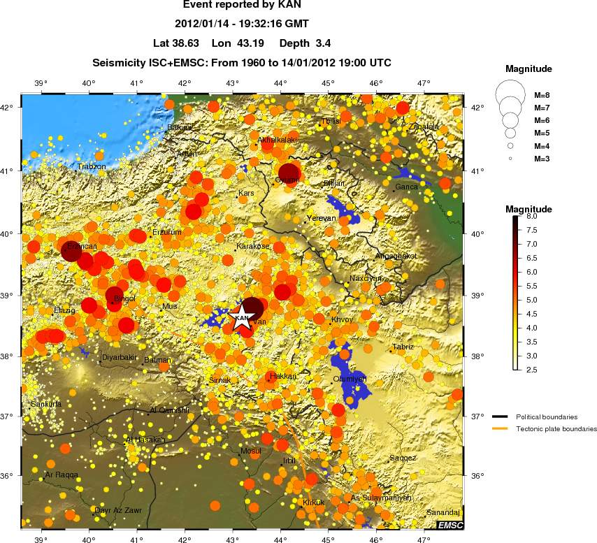 regional magnitude historical seismicity