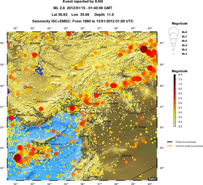 regional magnitude historical seismicity