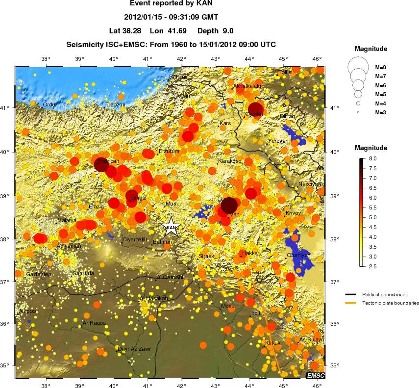 regional magnitude historical seismicity