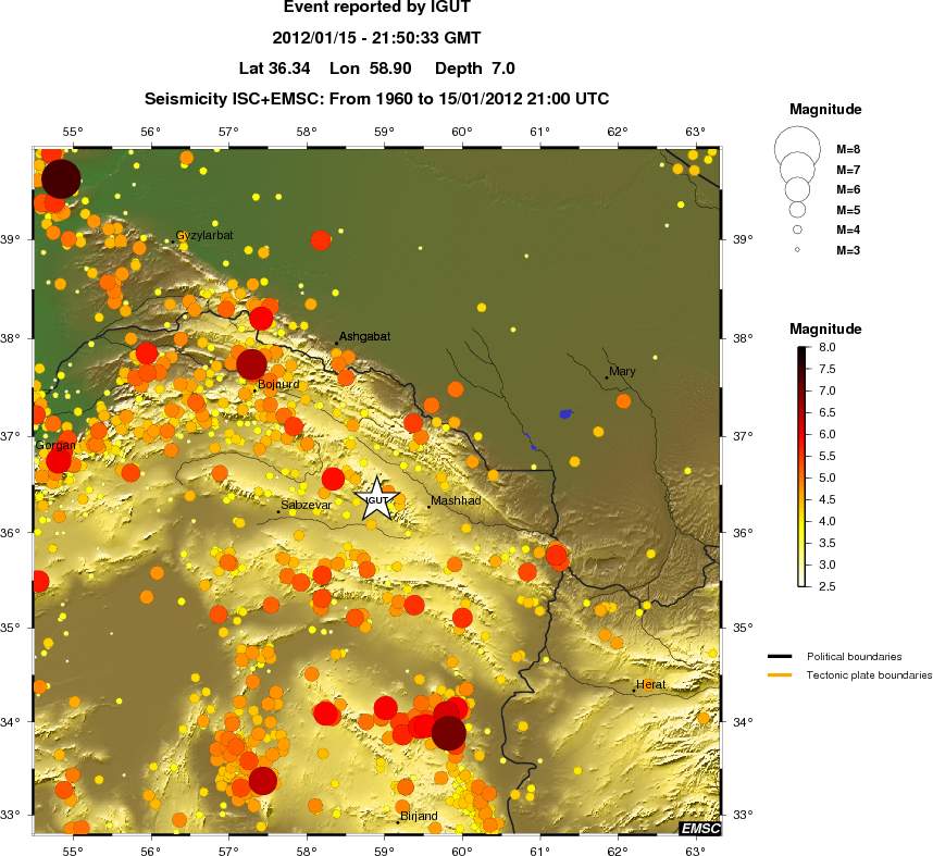 regional magnitude historical seismicity
