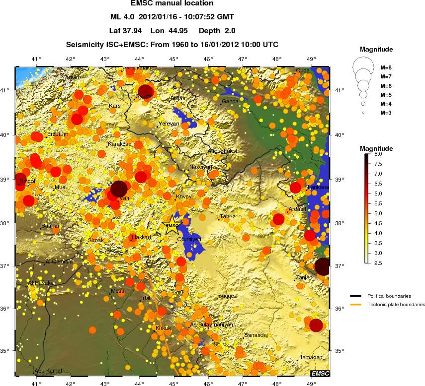 regional magnitude historical seismicity