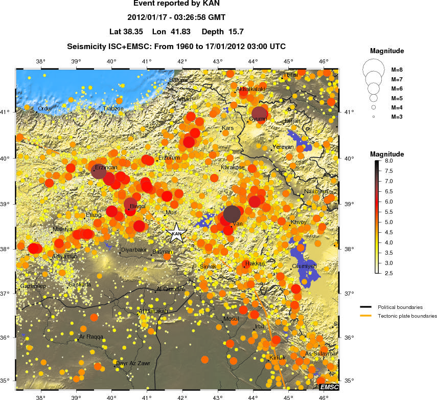 regional magnitude historical seismicity
