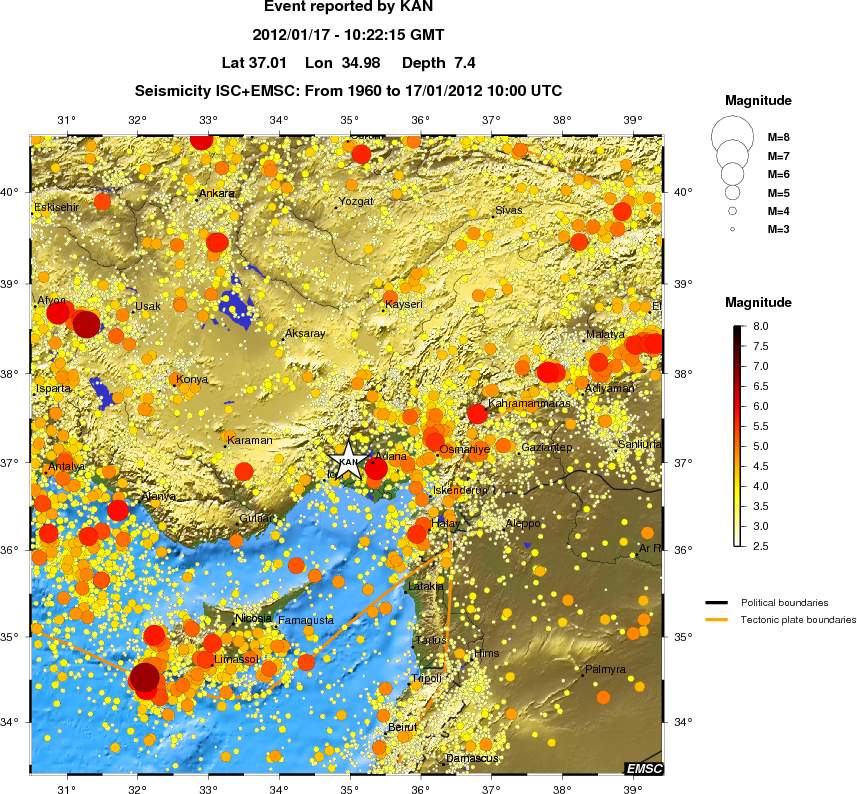 regional magnitude historical seismicity