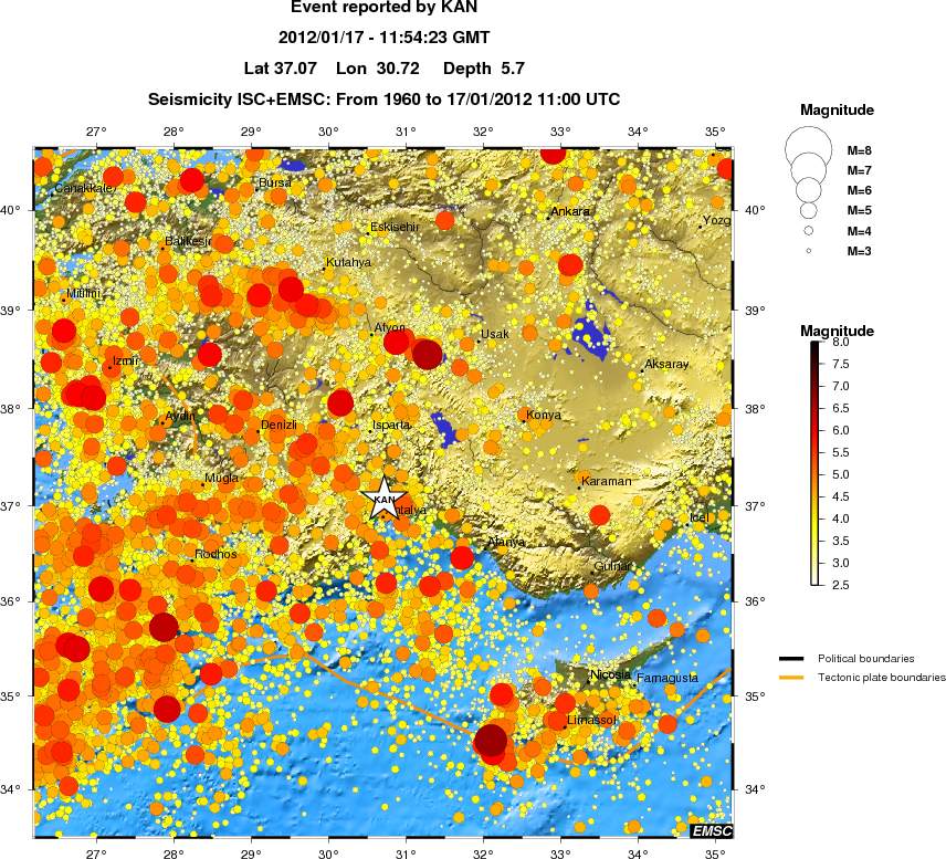 regional magnitude historical seismicity