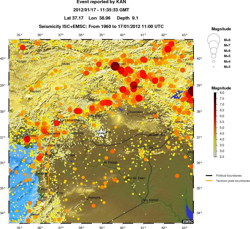 regional magnitude historical seismicity