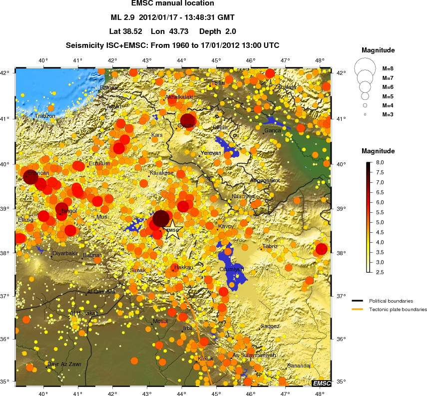 regional magnitude historical seismicity