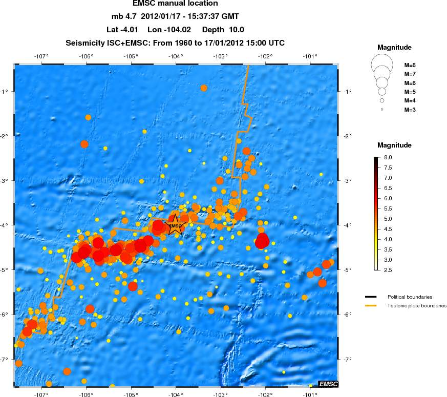 regional magnitude historical seismicity