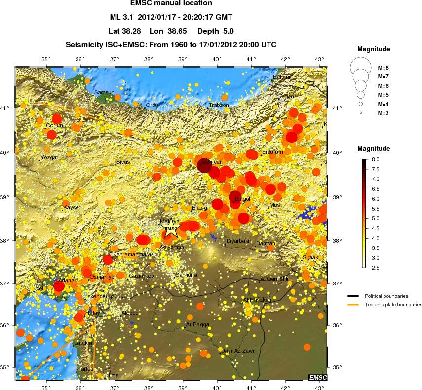regional magnitude historical seismicity
