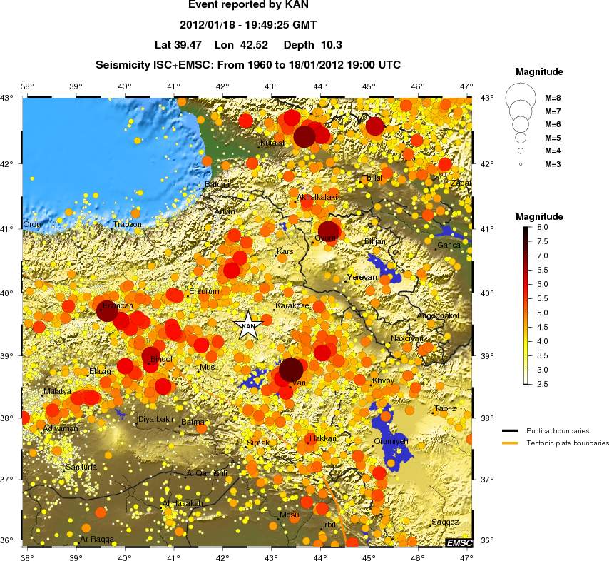 regional magnitude historical seismicity