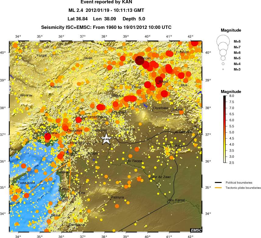 regional magnitude historical seismicity