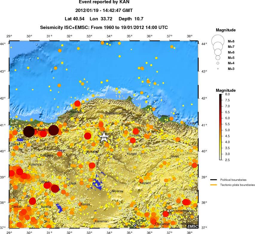 regional magnitude historical seismicity