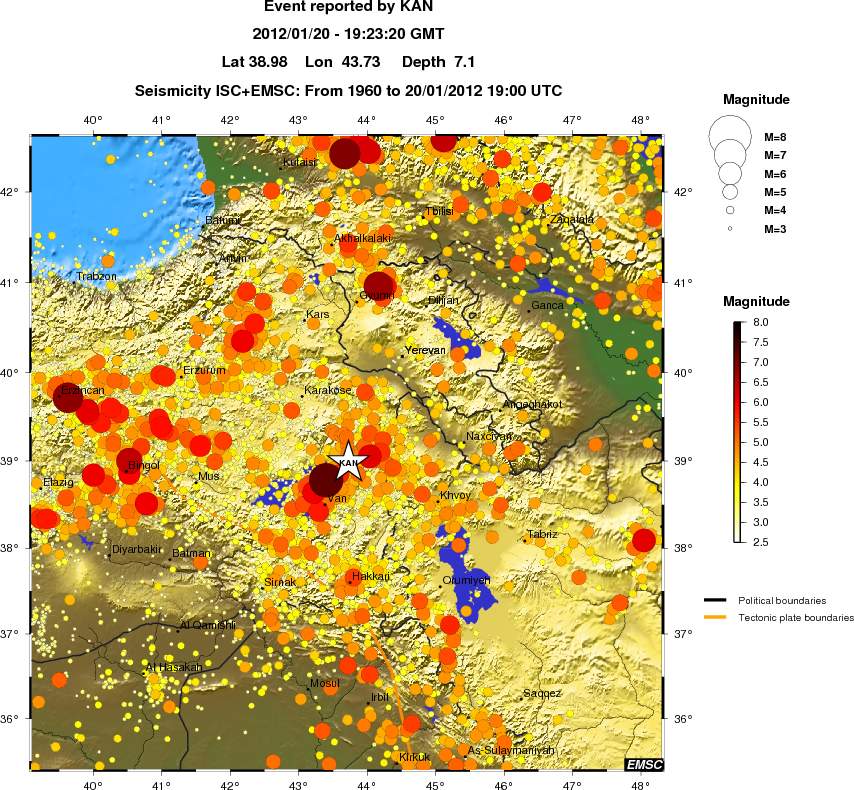 regional magnitude historical seismicity
