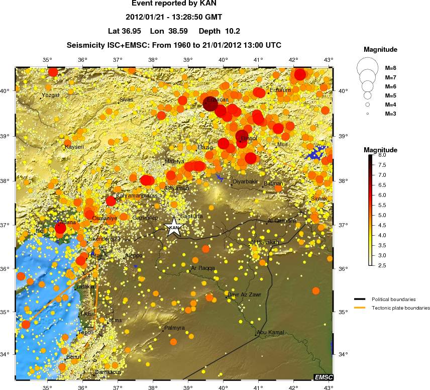 regional magnitude historical seismicity