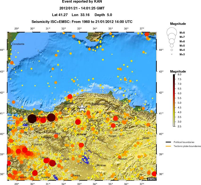 regional magnitude historical seismicity