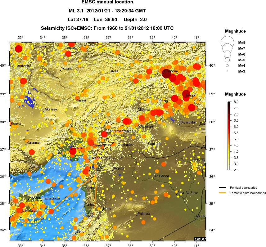 regional magnitude historical seismicity