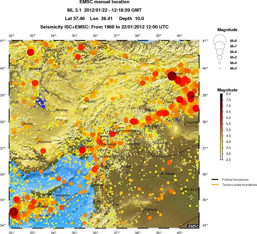 regional magnitude historical seismicity