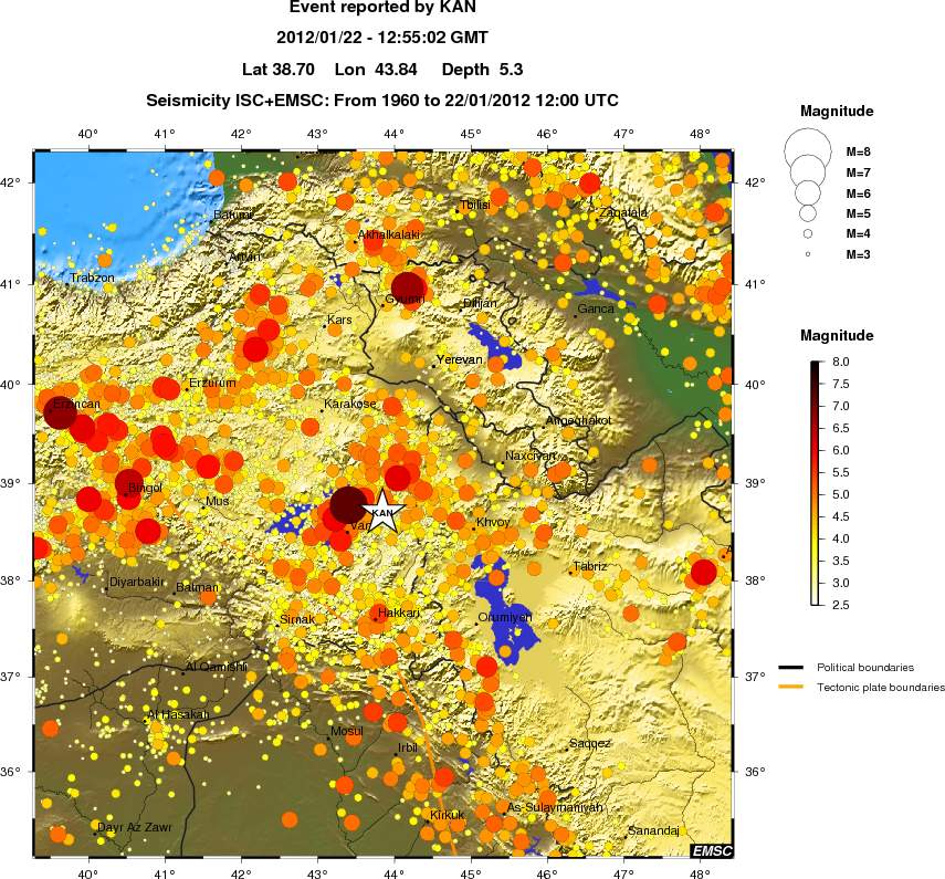 regional magnitude historical seismicity