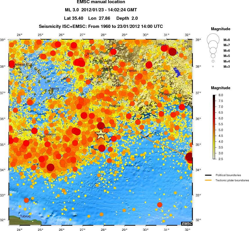regional magnitude historical seismicity