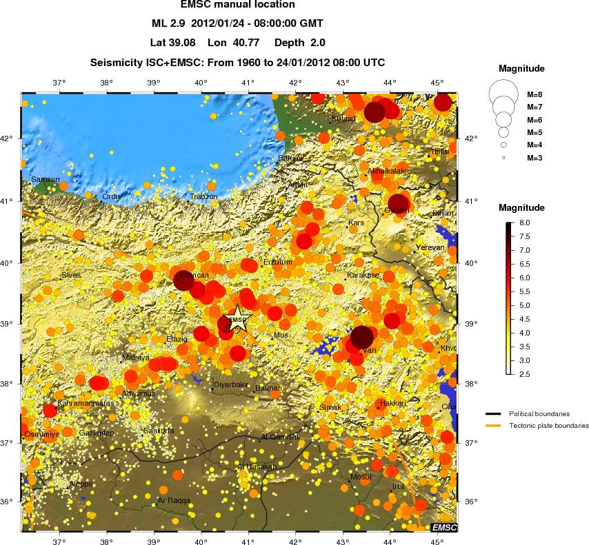regional magnitude historical seismicity