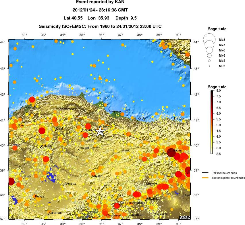 regional magnitude historical seismicity