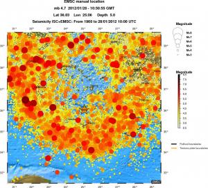 regional magnitude historical seismicity